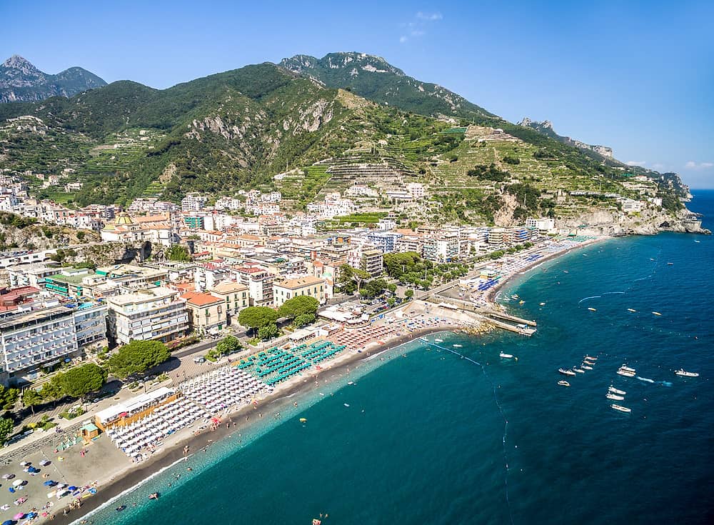 Maiori and Minori beaches are the most family-friendly onnes on the Amalfi Coast